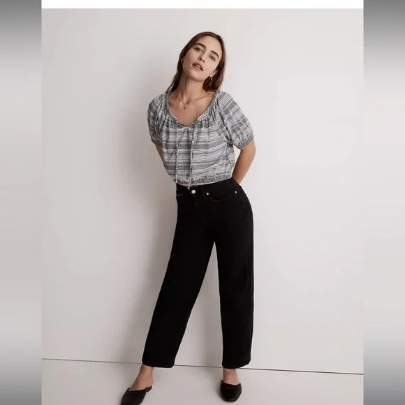 Madewell jacquard keyhole crop top size S - Picture 1 of 8